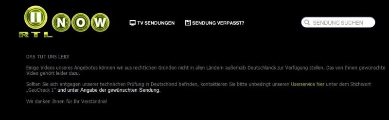 Watch RTL Outside Germany