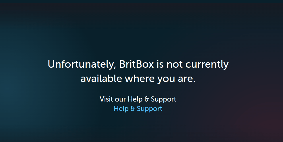 BritBox not working with VPN?