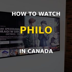 Philo streaming in Canada on a living room television