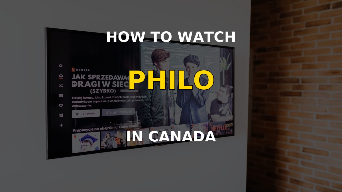 Philo streaming in Canada on a living room television