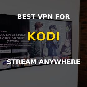 Kodi media center on a television with a VPN connection