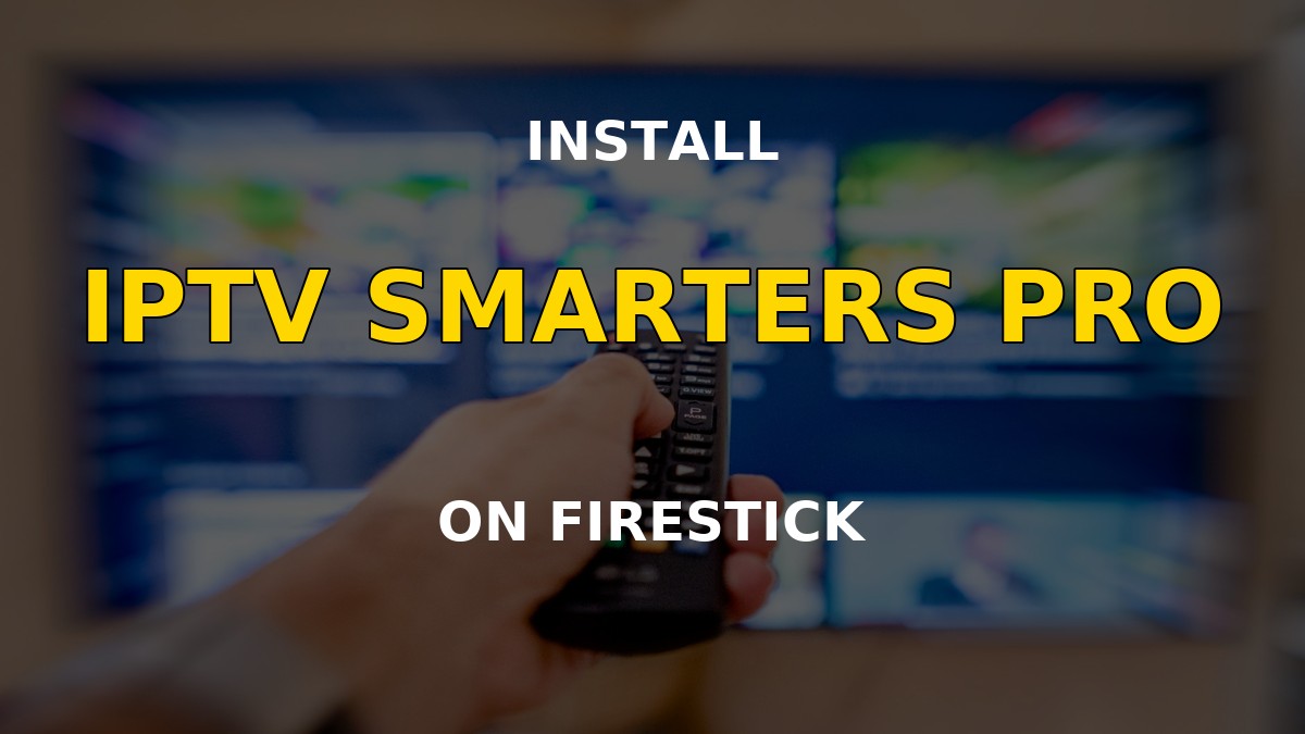 Fire TV Stick remote beside a television showing a live IPTV channel guide