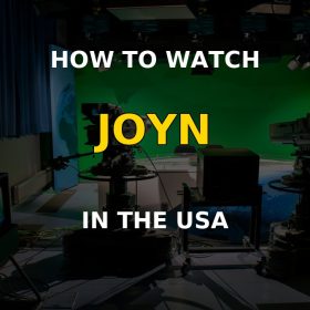 German television streaming on a living room screen in the USA