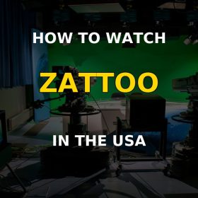German-language live television streaming on a living room screen in the USA